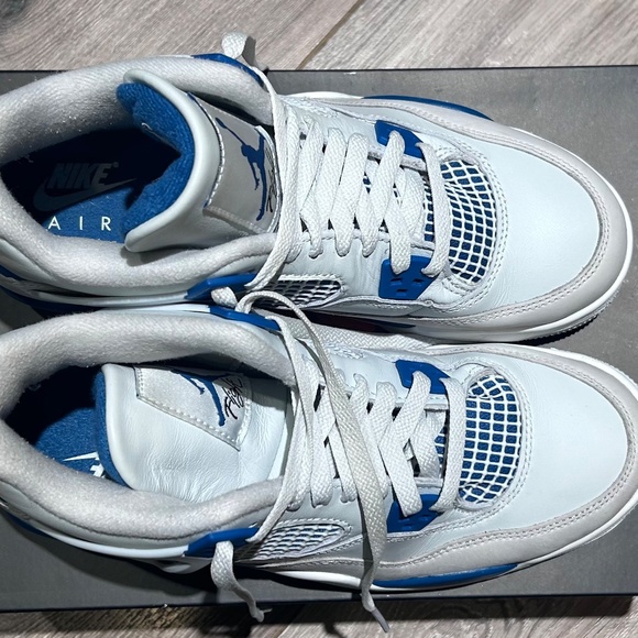 Air Jordan 4 Retro 2024 GS Military Blue 7Y worn 3 times - Picture 5 of 10